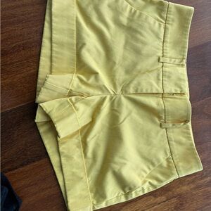 New York & Company Yellow High Waist Women's Shorts